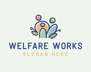 Welfare - Colorful Family People logo design