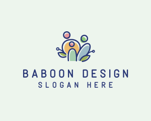 Colorful Family People  logo design