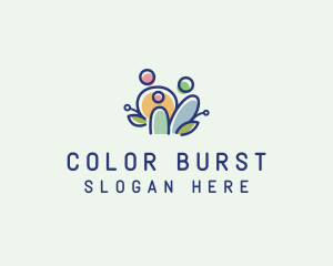 Colorful Family People  logo design