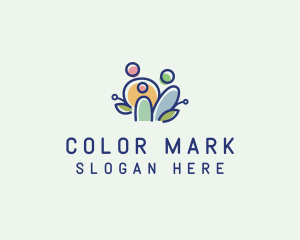 Colorful Family People  logo design