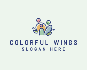 Colorful Family People  logo design