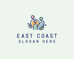 Colorful Family People  logo design