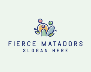 Colorful Family People  logo design