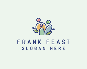 Colorful Family People  logo design