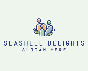 Colorful Family People  logo design