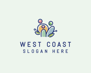 Colorful Family People  logo design