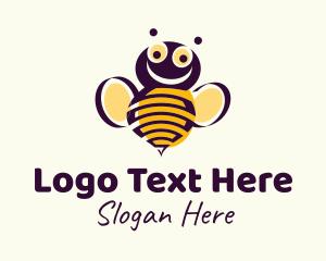 Bee - Honey Bumblebee logo design