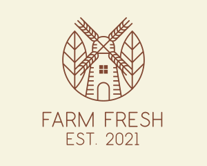 Windmill Farm Agriculture logo design