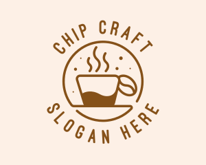 Circle Coffee Bean Cafe logo design