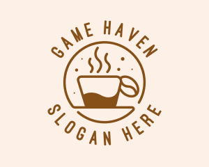 Latte - Circle Coffee Bean Cafe logo design