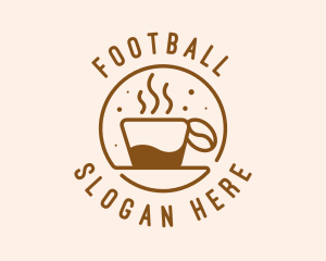 Simple - Circle Coffee Bean Cafe logo design