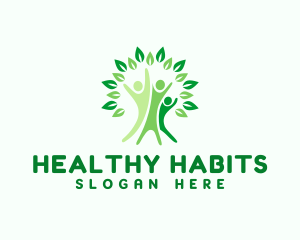 Wellness Human Tree logo design