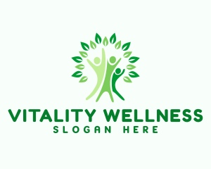 Wellness Human Tree logo design