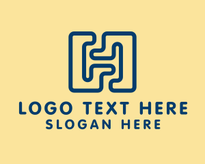 Digital Marketing - Puzzle Piece Letter H logo design