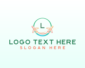 Tourist - Airplane Travel Tourism logo design