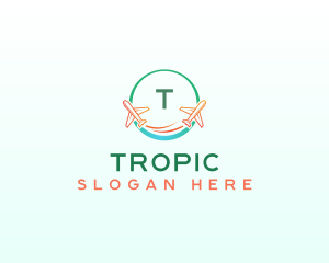 Airplane Travel Tourism logo design