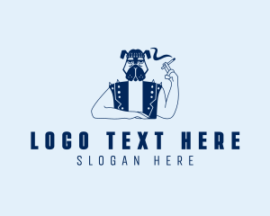 Cigarette - Punk Dog Smoking logo design