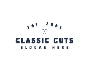 Barber Haircut Scissors logo design