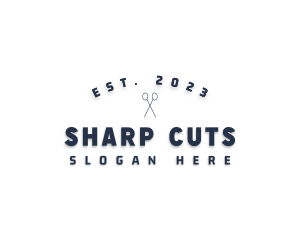 Scissors - Barber Haircut Scissors logo design