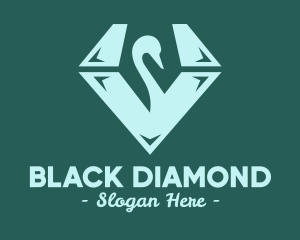 Green Swan Diamond logo design