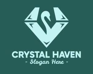 Green Swan Diamond logo design