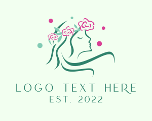 Massage - Beautiful Natural Woman logo design