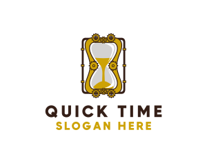 Minute - Steampunk Sand Hourglass logo design