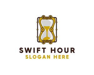 Hour - Steampunk Sand Hourglass logo design
