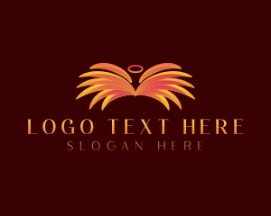 Holy - Halo Angel Wings logo design