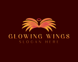 Halo Angel Wings logo design