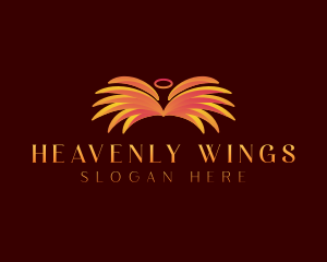 Halo Angel Wings logo design