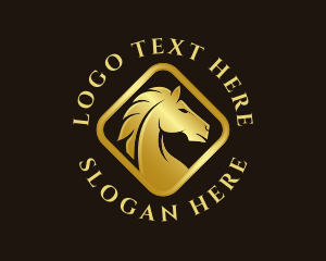 Equine - Premium Horse Racing logo design