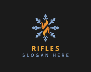 Flame Snowflake Energy Logo