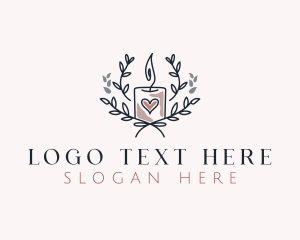 Light - Candle Wreath Wellness logo design