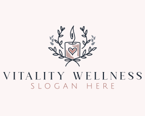 Candle Wreath Wellness logo design