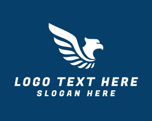 White - Eagle Wing Aviary logo design