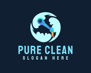 Pressure Washer Cleaning logo design