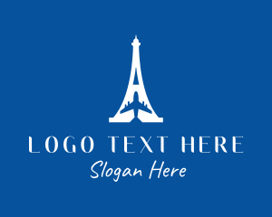 Eiffel Tower - French Airline Aircraft logo design