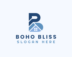 Town House Property Letter B logo design