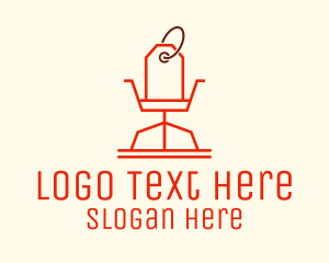 Furniture Store - Chair Price Tag logo design
