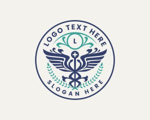 Health Center - Caduceus Health Hospital logo design