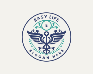 Caduceus Health Hospital logo design