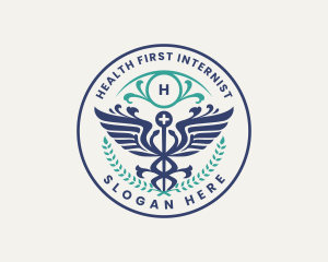 Caduceus Health Hospital logo design