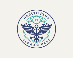 Caduceus Health Hospital logo design