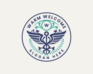 Caduceus Health Hospital logo design