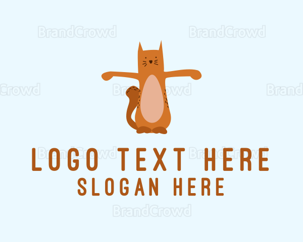 Playful Cat Kitten Feline Logo