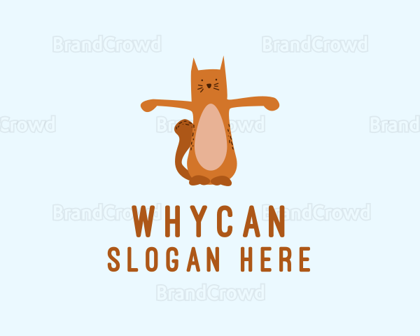 Playful Cat Kitten Feline Logo