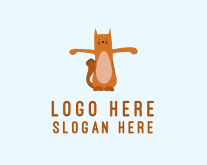 Playful Cat Kitten Feline Logo