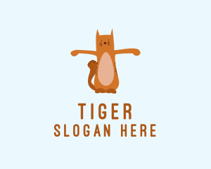 Playful Cat Kitten Feline Logo