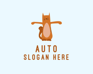 Playful Cat Kitten Feline Logo